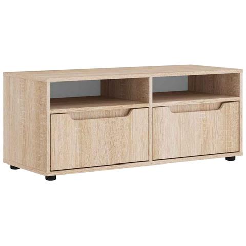 Mobile Tv Visnes Rovere Sonoma 100x40x38 Cm Legno Multistrato - Foto 2