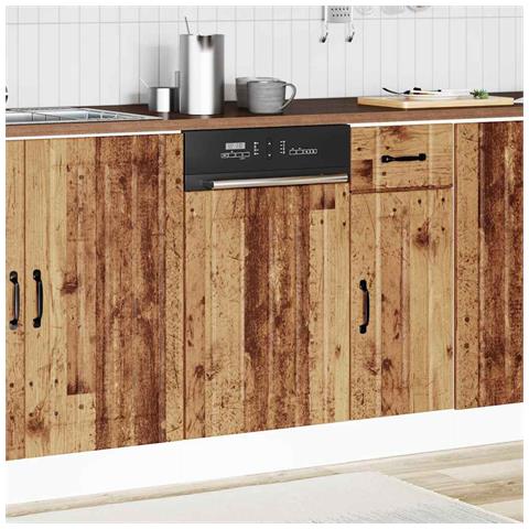 Pannello Lavastoviglie Lucca Legno Antico In Legno Multistrato - Foto 3