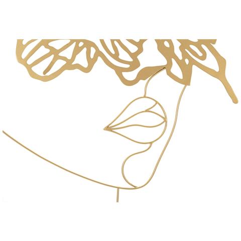 Decorazione In Metallo Mf31 - Oro - Metallo - 60x1x80 Cm - Foto 2