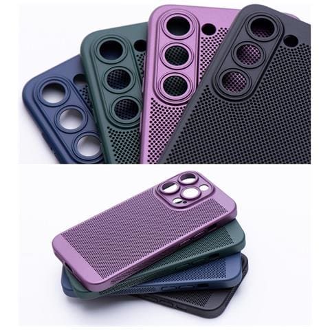 Custodia Back Cover Shell Rigida Antiscivolo Traforata Per Xiaomi Redmi Note 13 5g Black - Foto 5