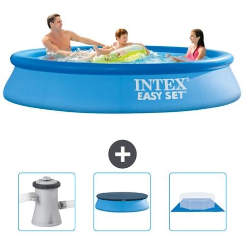 Piscina Fuori Terra - In Giro - 305x305x61 Cm - Blu - Include Accessori Coordinati Cb76 - Foto 1