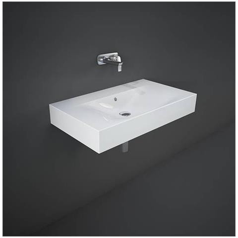 Lavabo Sospeso 80 Cm Des Senza Foro Rubinetto Bianco Alpino - Foto 2