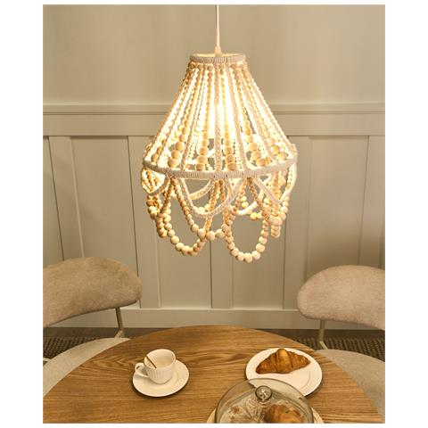 Lampadario Menik Legno Marrone Chiaro - Foto 1