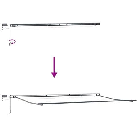 Tenda da Sole con Antracite 6 x 3 m Metallo - Foto 9