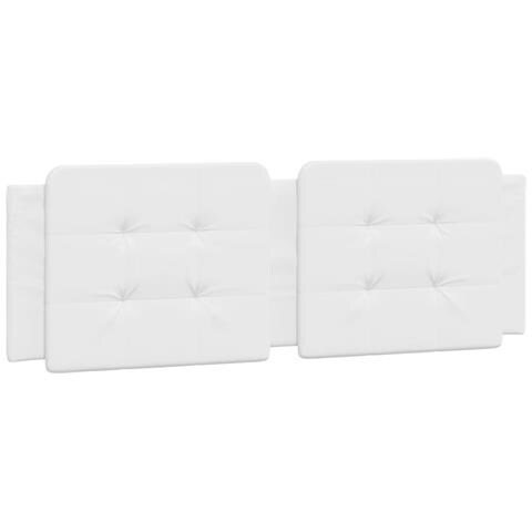 Cuscino Testiera Bianco 152 cm in Similpelle - Foto 1