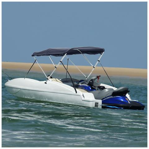 Bimini di Prua con Pareti Laterali 3 Archi 183x(137-152)x137cm - Foto 2