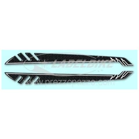2 Adesivi 3D Gel Protezione Maniglie Compatibili X Yamaha Xmax 125-250 2014-2016 Carbonio-Bianco - Foto 1