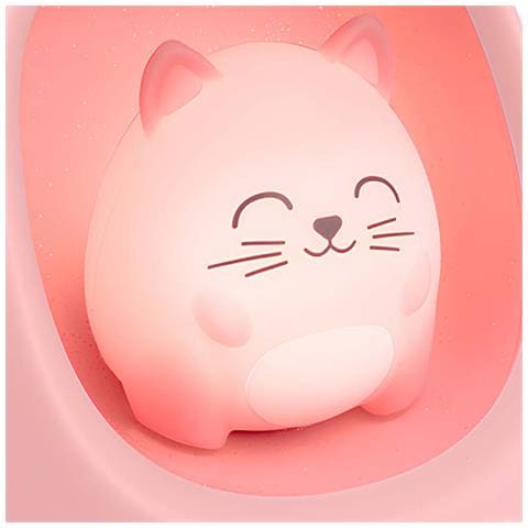 Sveglia Digitale Per Bambini Con Luce Notturna E 3 Melodie Rilassanti Gatto, Rosa - Foto 5