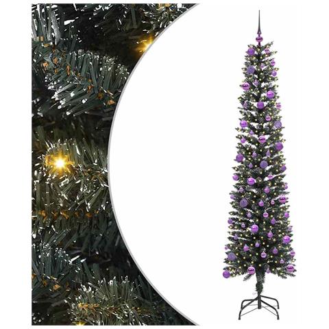 Albero di Natale artificiale con 300 LED Verde 240 cm - Foto 1