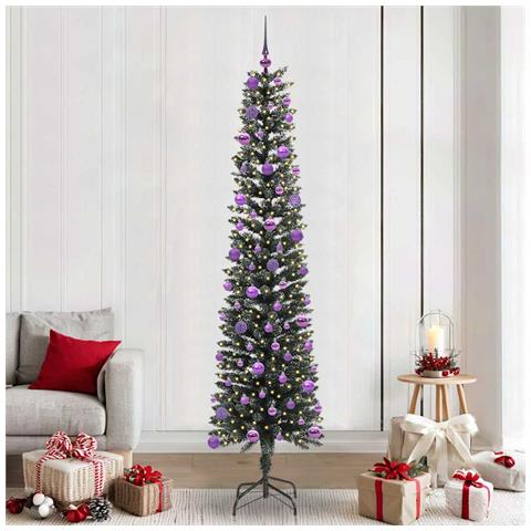 Albero di Natale artificiale con 300 LED Verde 240 cm - Foto 2