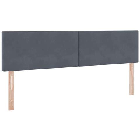 Letto con contenitore e LED Grigio scuro 180 x 200 cm Velluto - Foto 9