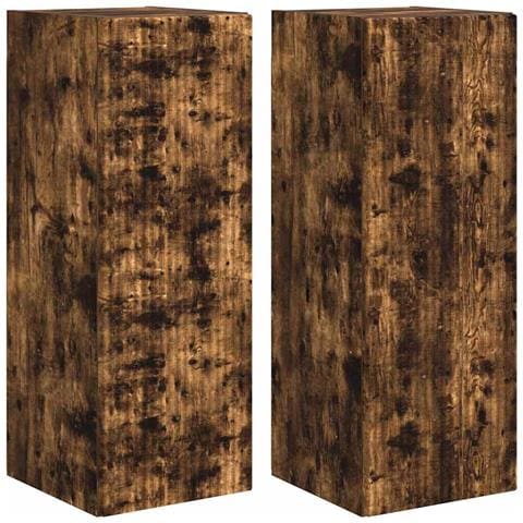 Mobile TV da parete 2 pcs Rovere fumé 30 x 31 x 80 cm - Foto 1