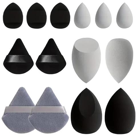 Set Di 14 Spugnette Per Trucco - Spugne Versatili Per Un'applicazione Impeccabile Grey+black - Foto 2