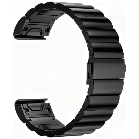 Cinturino In Titanio A Sgancio Rapido Da 22 Mm Con Fibbia Piatta A Grana Larga, Compatibile Con Garmin Fenix 8 Black - Foto 2