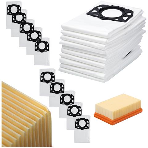 Filtro E Sacchetti Per Aspirapolvere Compatibile Con Kärcher Wd4 Wd5 Wd6 - Microfibra Di Alta Qualità, 5 Strati, Filtrazione Efficace - Foto 1
