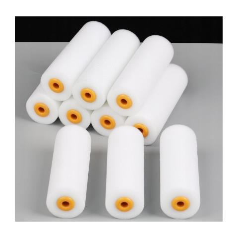 Set Rulli Verniciatura Poliuretanici 10 Cm - Alta Qualità Materiale | 10 Pezzi + Manico Ergonomico | Ideale Per Vernici A Base D'acqua - Foto 2