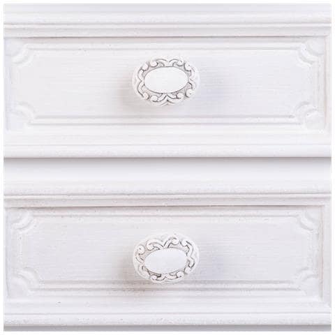 Comodino In Legno Con 2 Cassetti E 1 Ripiano Bianco 38x31,5x71. - Foto 8