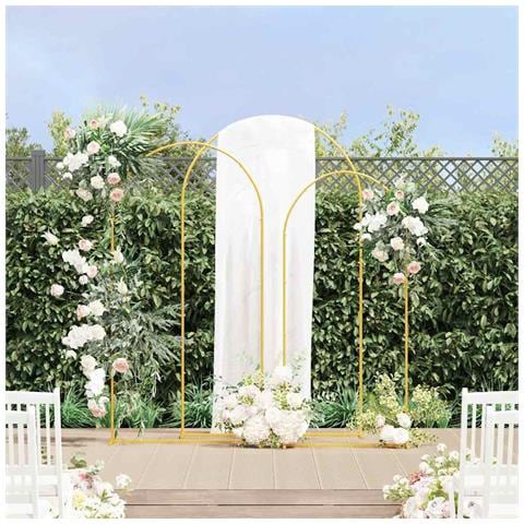 Arco Nuziale 3 pcs Oro Acciaio - Foto 2