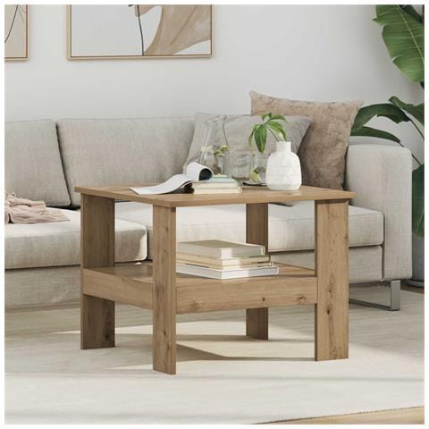 Tavolino da salotto Rovere artigianale 57 x 55 x 45 cm - Foto 2