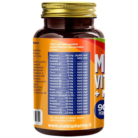 Multivitaminico + Minerali 90 Perle Softgels - 12 Vitamine, 8 Minerali e Inositolo - Energia, Ossa, Pelle e Sistema Immunitario - Foto 2