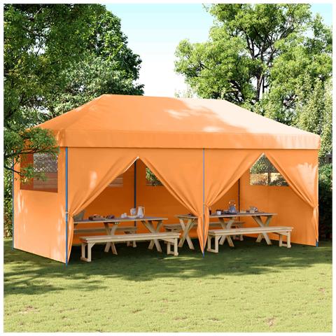 Tenda Party Arancione 292 x 580 x 315 cm Tessuto Oxford - Foto 2