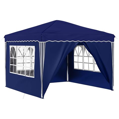 Tenda per feste a pop-up 288 x 288 x 245 cm Blu Tessuto Oxford - Foto 1