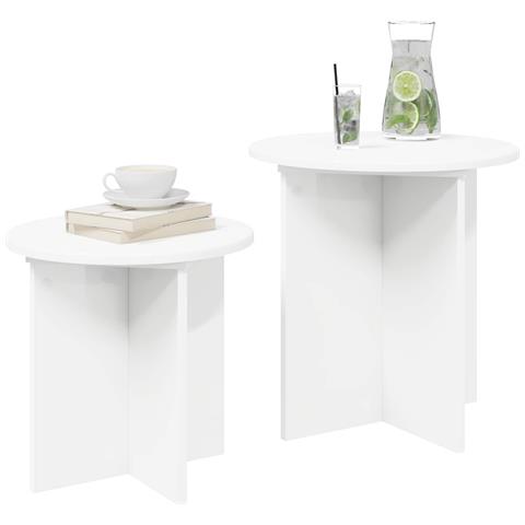 Set tavolini con archiviazione 2 pcs Legno ingegnerizzato - Foto 2