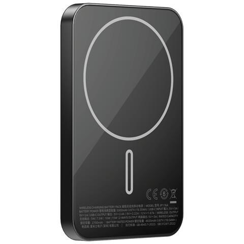 Power Bank - Metallo, Nero, 5000 mAh - Foto 4