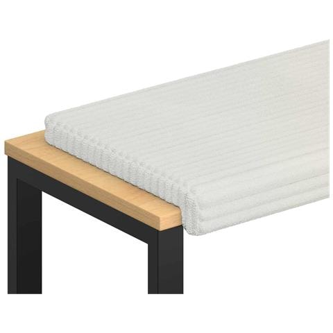 Cuscino per panchina Corduroy Morbido Crema Profondità 35 cm - Foto 1