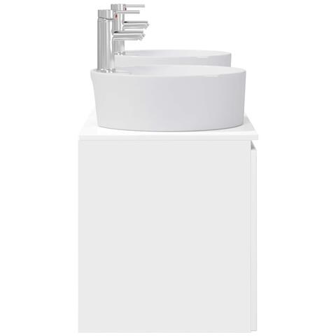 Set di Armadi da Bagno 3 pz Bianco Lucido 49,5 x 44,5 x 65 cm - Foto 2