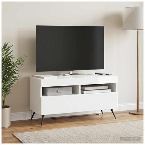 Mobile TV LED BREDA Bianco Lucido Legno ingegnerizzato - Foto 2