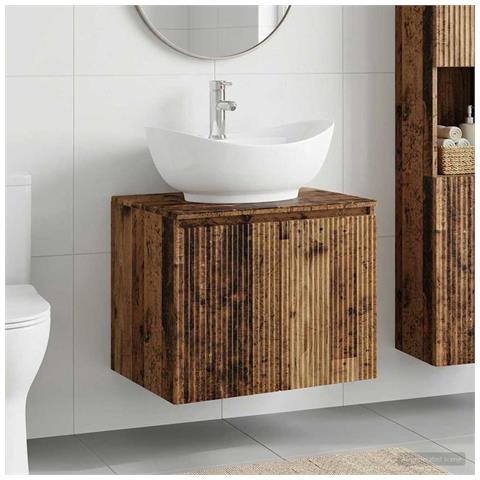 Set di mobili per il bagno Legno antico Legno ingegnerizzato - Foto 10