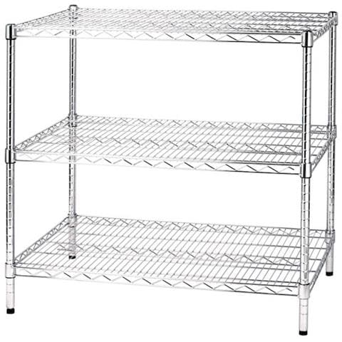 Scaffale Tre Ripiani Robusto Cm 60 X 90 X H. 90 Libreria Heavy In Acciaio Cromato Kit Archimede - Foto 4