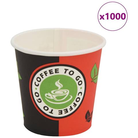 Bicchieri Da Caffè Monouso In Carta 1000 Pz 4 Oz (120 Ml)  - Foto 1