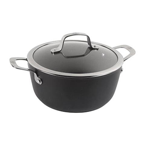 Casseruola Alta In Alluminio Antiaderente Per Induzione Con Maniglie E Coperchio Linea Alba, Diam. 24cm - Foto 2
