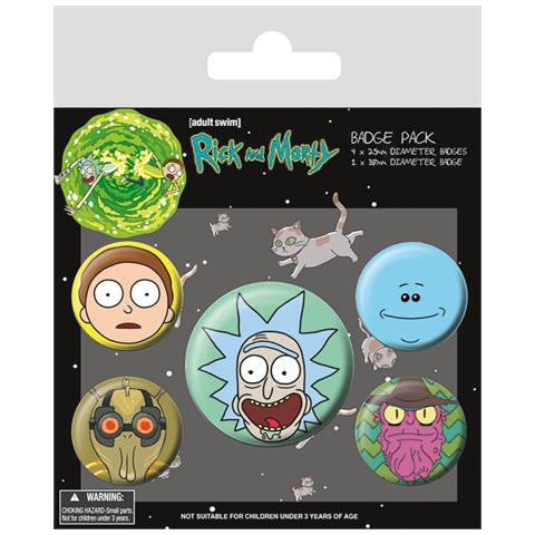 Rick And Morty: Heads (pin Badge Pack)  - Foto 1