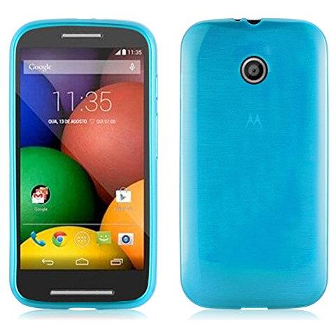 Custodia Compatibile Con Motorola Moto E In Turchese - Coperchio Protettivo In Silicone Tpu Flessibile Con Design Spazzolato - Foto 1