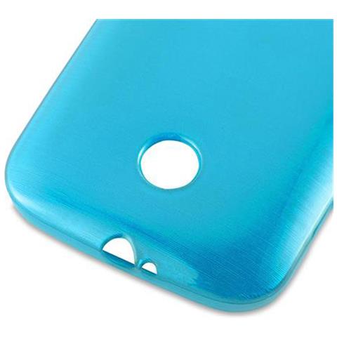 Custodia Compatibile Con Motorola Moto E In Turchese - Coperchio Protettivo In Silicone Tpu Flessibile Con Design Spazzolato - Foto 7