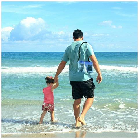 Marsupio / Porta Cellulare Impermeabile Regolabile Blu - Foto 16