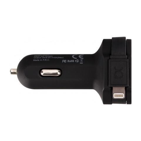20426, Auto, Smartphone, Tablet, Accendisigari, USB, Nero, 1A, 2,1A - Foto 1