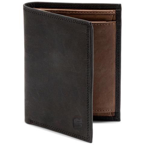 Portafoglio da uomo in pelle premium, ""Vintage"", Nero /Marrone - Foto 1