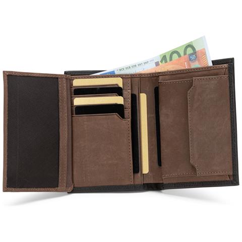 Portafoglio da uomo in pelle premium, ""Vintage"", Nero /Marrone - Foto 8