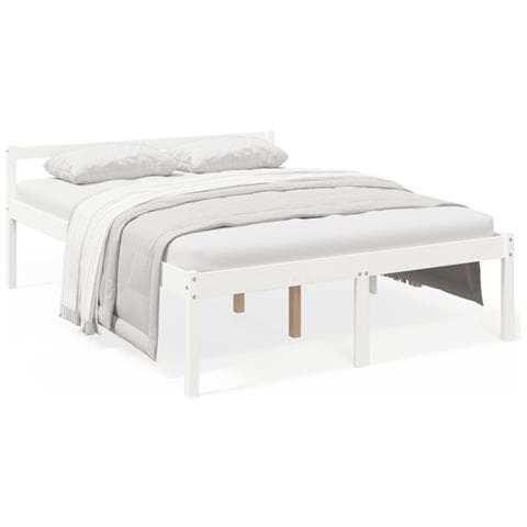 Letto per Anziani 150x200 cm King in Legno Massello di Pino - Foto 1