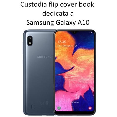 Smart Book Custodia Poket Silicone Flip Cover Case Per Samsung Galaxy A10 A105 Blu - Foto 2