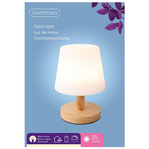 Lampada Led Da Tavolo Lumineo 894386 Metallo 22 Cm Ricaricabile - Foto 2