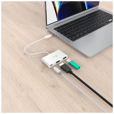 JCA379EW Ecologico USB-C a HDMI e USB Tipo A - Foto 4