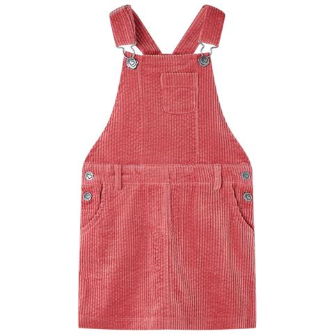 Abito Scamiciato Da Bambina Velluto A Coste Rosa 140 - Foto 1