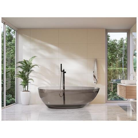 Vasca Da Bagno Freestanding Blancarena 170 X 78 Cm Nero - Foto 1