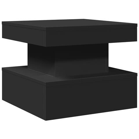 Tavolino Da Salotto Con Luci Led Nero 50x50x40 Cm - Foto 3