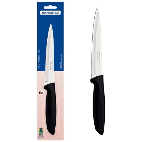 Tramontina Plenus Coltello Multiuso Cm 15,5 Lama Acciaio Manico Polipropilene Nero - Foto 1